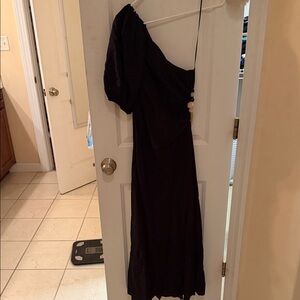 Zara Chic Black One-Shoulder Dress